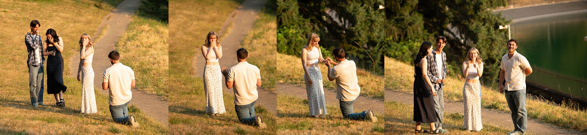 Engagement - Mt. Tabor at golden hour